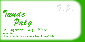 tunde palg business card